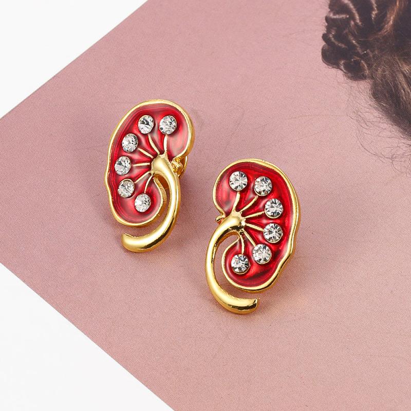 Anatomical Lung & Heart Brooch Set