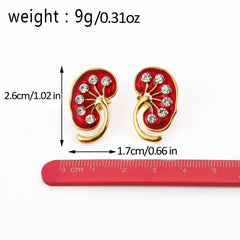 Anatomical Lung & Heart Brooch Set