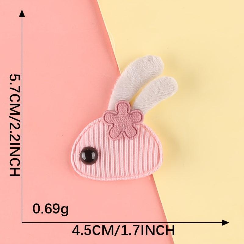 3pcs Rabbit Embroidery Patches Fabric Art DIY Clothes Bag Accessories
