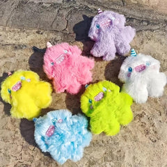 Cartoon Plush Unicorn Little Monster Boy Brooch