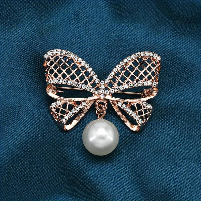 High End Brooch Pearl Corsage Card Buckle For Suit
