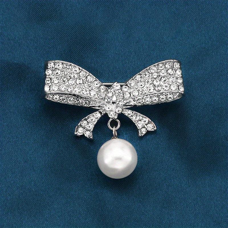 High End Brooch Pearl Corsage Card Buckle For Suit
