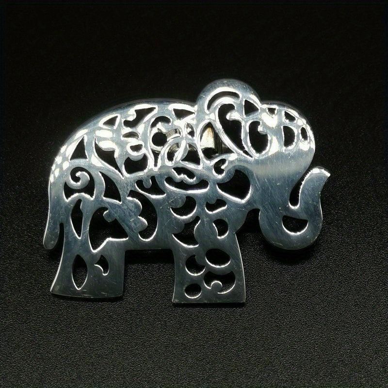 Stainless Steel Hollow Chrysanthemum Tree Of Life Brooch