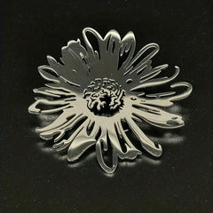 Stainless Steel Hollow Chrysanthemum Tree Of Life Brooch