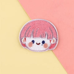 5pcs Girl Embroidered Cloth Patches DIY Sewing Appliques