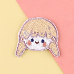 5pcs Girl Embroidered Cloth Patches DIY Sewing Appliques