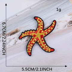 5pcs Starfish Applique Patch DIY Iron On Patch