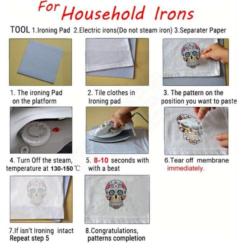2pcs Owl Iron on Patches for Men DIY Printing, Washable Heat Press Stickers