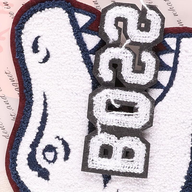 2pcs Dinosaur & Letter Embroidery DIY Patch for Clothes Backpack Hat