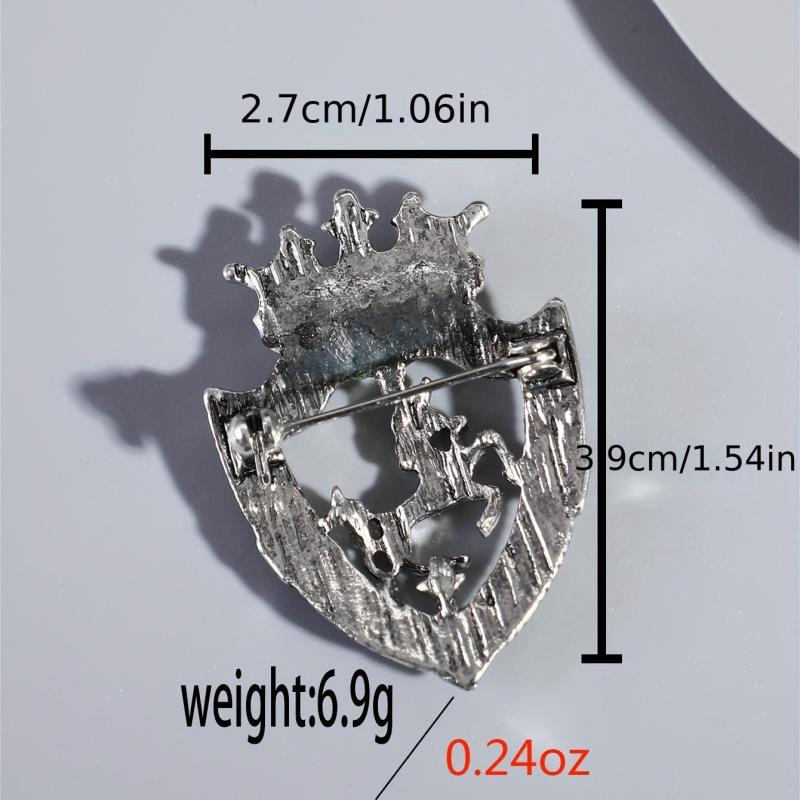 Vintage Shield Horse Men's Brooch