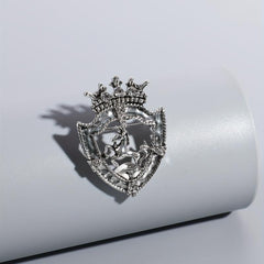 Vintage Shield Horse Men's Brooch