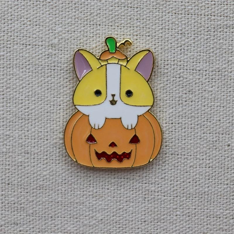 Anime Pumpkin Trick Or Treat Novelty Brooch For Men