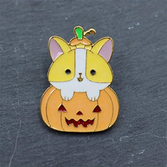 Anime Pumpkin Trick Or Treat Novelty Brooch For Men