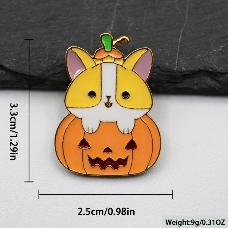 Anime Pumpkin Trick Or Treat Novelty Brooch For Men
