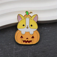 Anime Pumpkin Trick Or Treat Novelty Brooch For Men