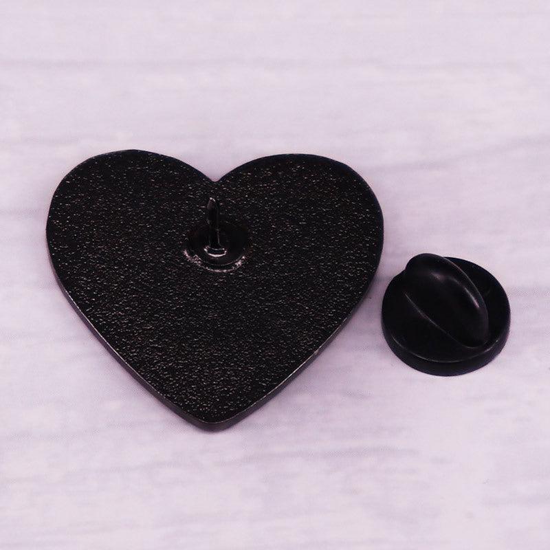 Men's Red Heart Brooch Pin