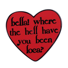 Men's Red Heart Brooch Pin
