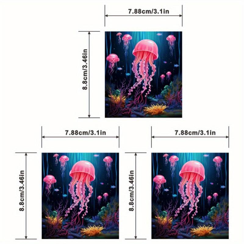 Pink Jellyfish Heat Transfer Printing Stickers for Men