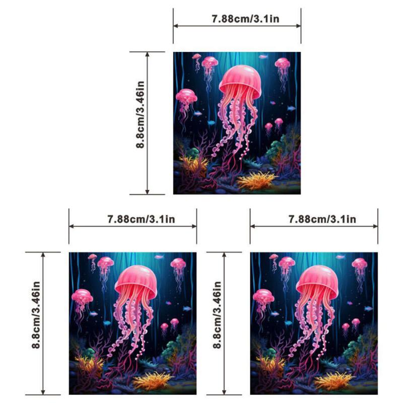Pink Jellyfish Heat Transfer Printing Stickers for Men