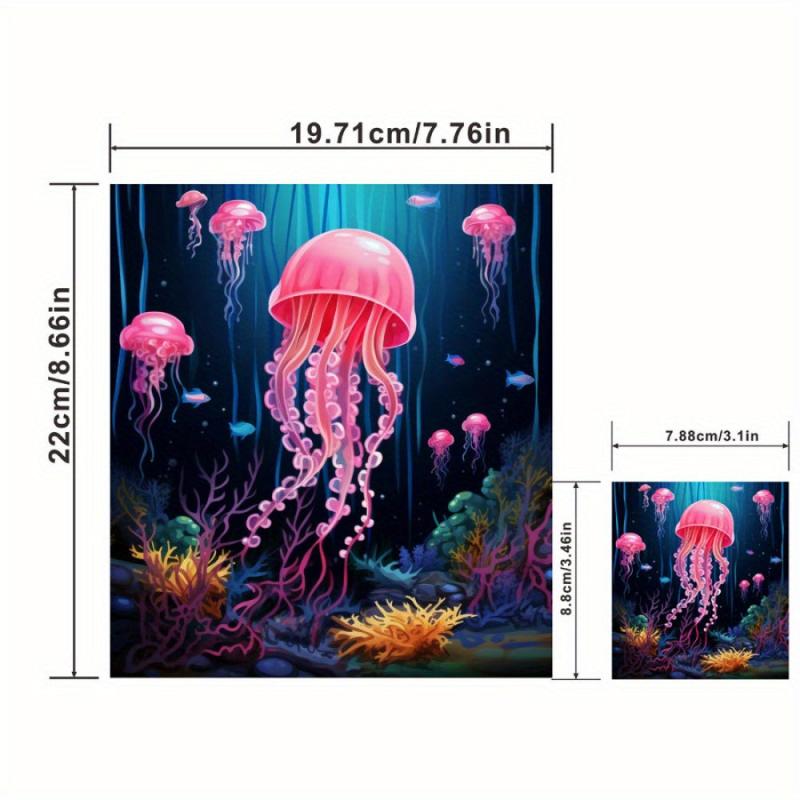 Pink Jellyfish Heat Transfer Printing Stickers for Men