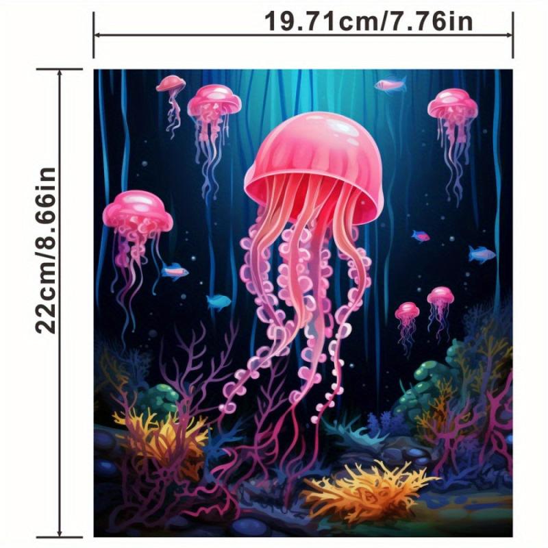 Pink Jellyfish Heat Transfer Printing Stickers for Men