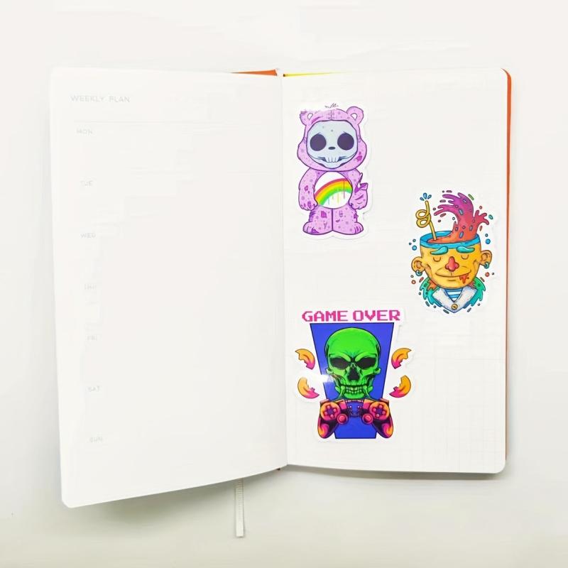 50 Pcs Pastel Gothic Stickers Horror Cartoon Waterproof Vinyl Stickers