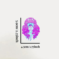 50 Pcs Pastel Gothic Stickers Horror Cartoon Waterproof Vinyl Stickers