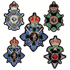 Creative Crown Lion Totem Iron on Embroidery For Men