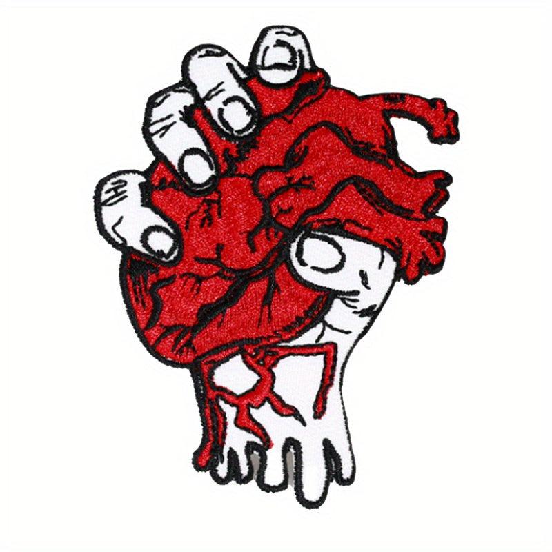 Heart Iron on Embroidery for Halloween Dress Up Men
