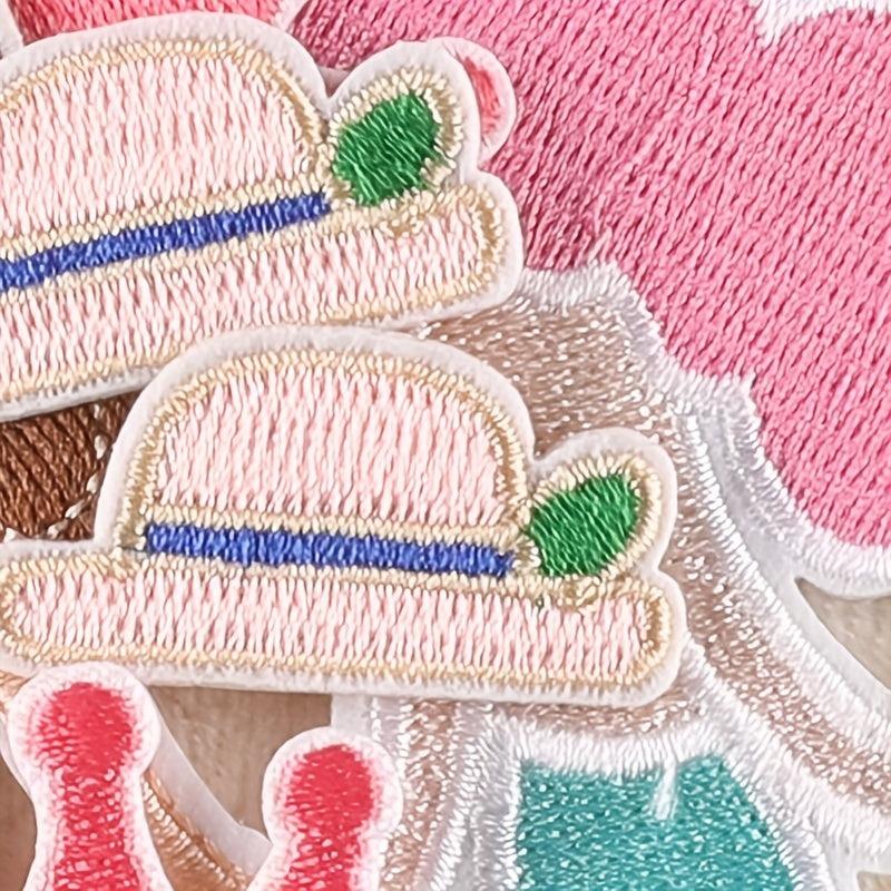 6pcs Mermaid Crown Hat Cloth Stickers DIY Decoration Accessories