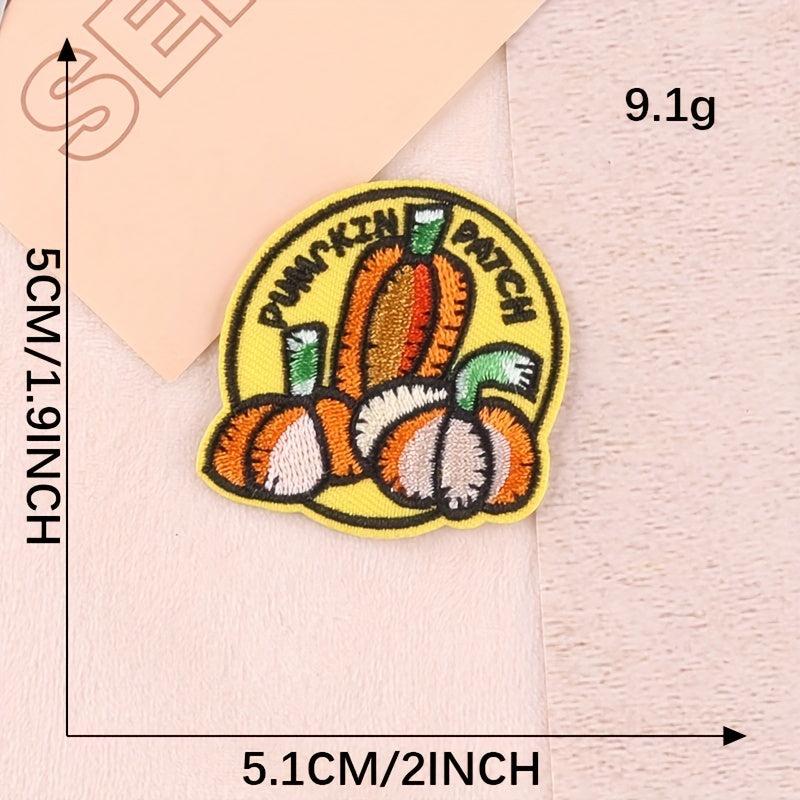 Embroidery Round Frame Letter Pumpkin Patches For Girls