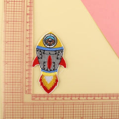 5pcs Space Rocket Astronaut Embroidery Patches DIY Clothes Accessories