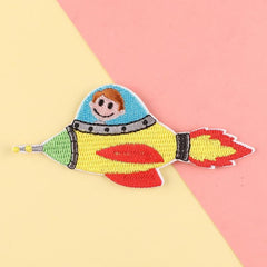 5pcs Space Rocket Astronaut Embroidery Patches DIY Clothes Accessories
