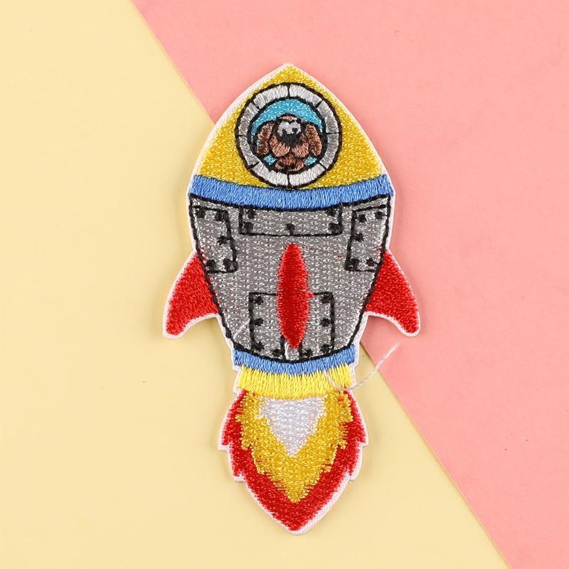 5pcs Space Rocket Astronaut Embroidery Patches DIY Clothes Accessories