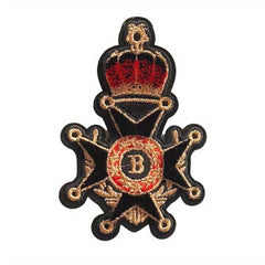 Delicate Crown Emblem Iron on Embroidery for Clothing Decoration
