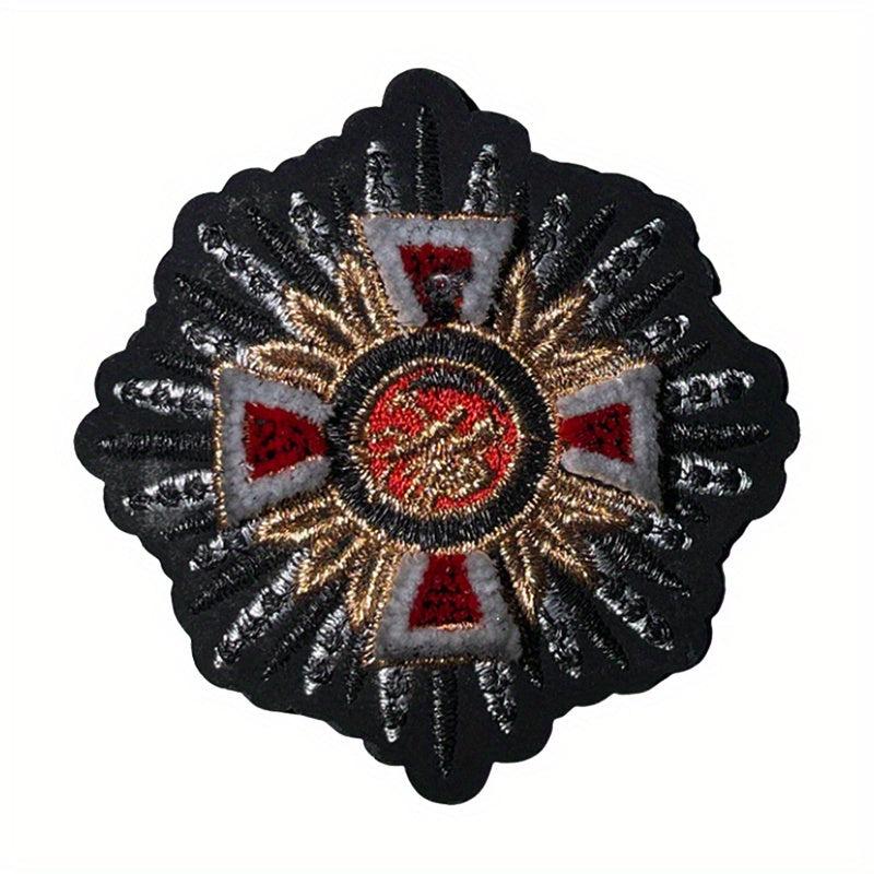 Delicate Crown Emblem Iron on Embroidery for Clothing Decoration