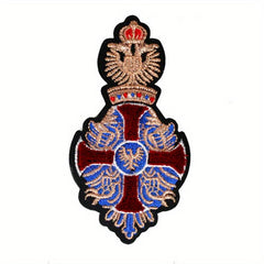 Delicate Crown Emblem Iron on Embroidery for Clothing Decoration