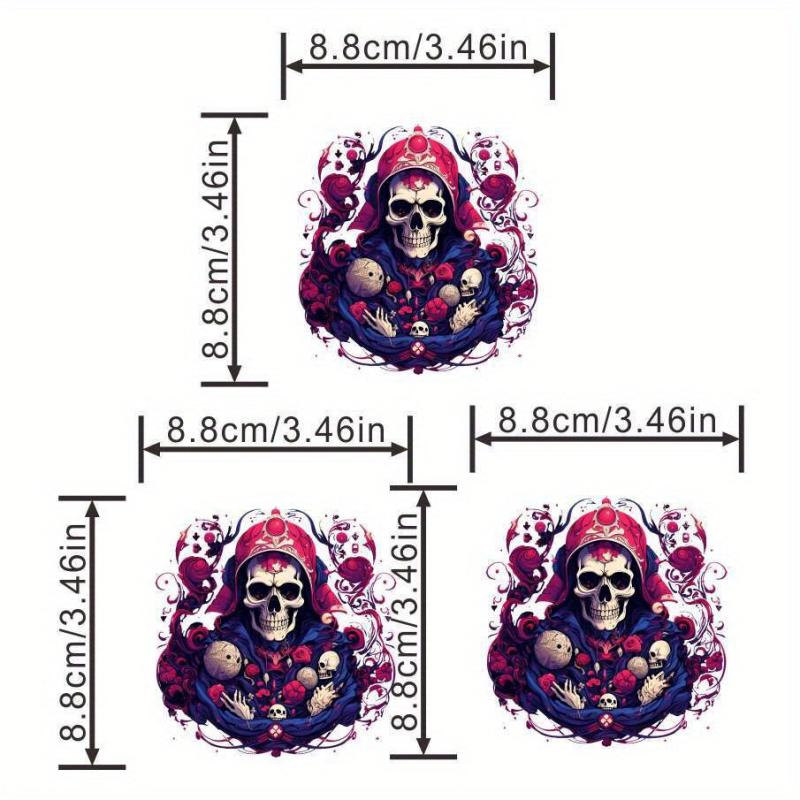 Skull Magician Sticker Musical Instruments Hoodie Decoration
