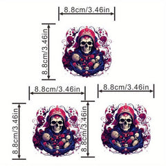 Skull Magician Sticker Musical Instruments Hoodie Decoration