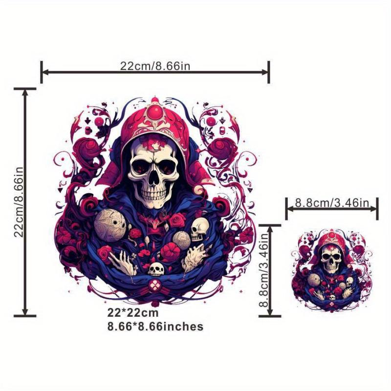 Skull Magician Sticker Musical Instruments Hoodie Decoration
