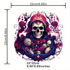 Skull Magician Sticker Musical Instruments Hoodie Decoration