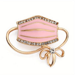 Alloy Diamond Mask Brooch For Men Rhinestone Drop Oil Corsage