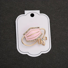 Alloy Diamond Mask Brooch For Men Rhinestone Drop Oil Corsage