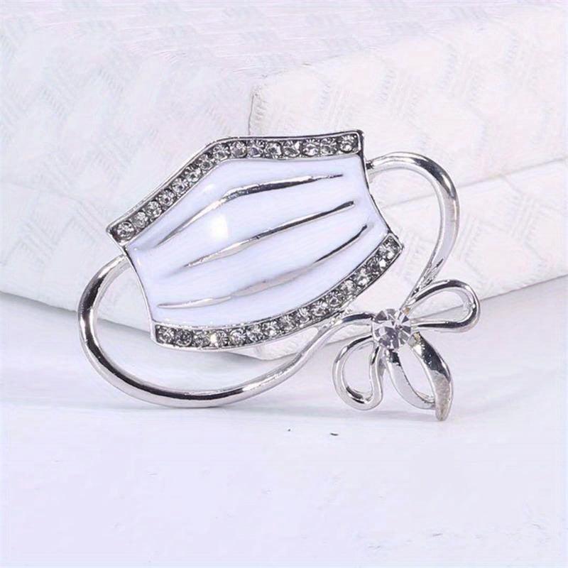 Alloy Diamond Mask Brooch For Men Rhinestone Drop Oil Corsage
