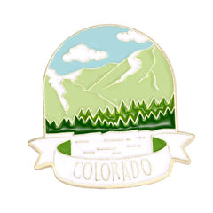 Landscape River Architecture Brooch For Men