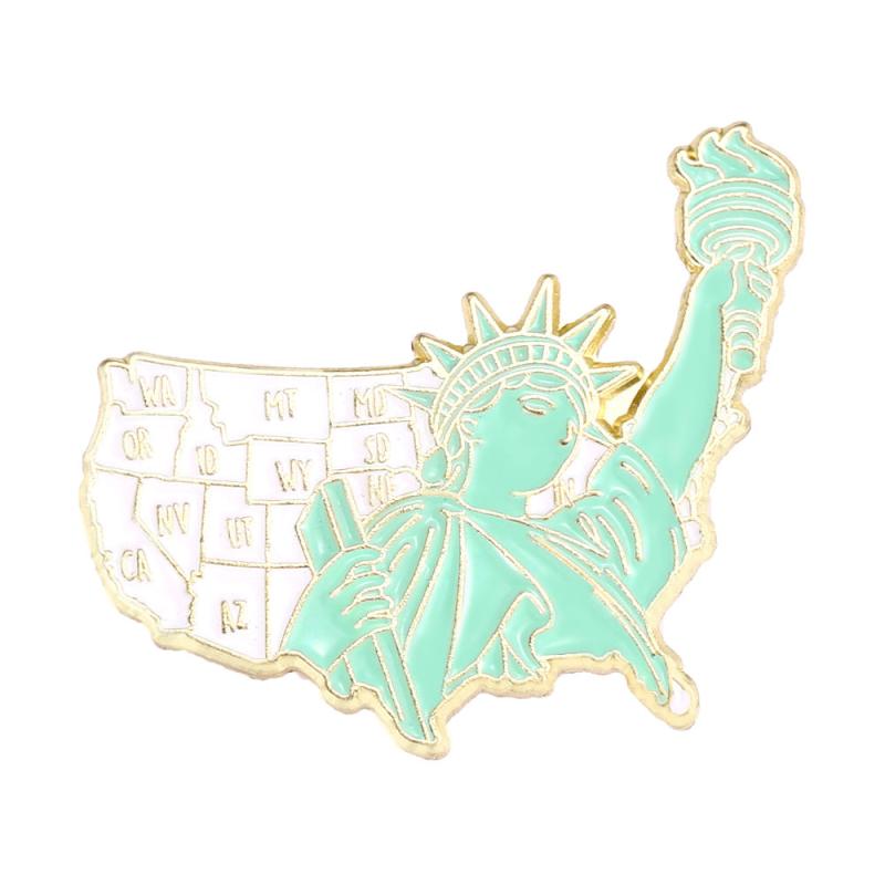 Landscape River Architecture Brooch For Men