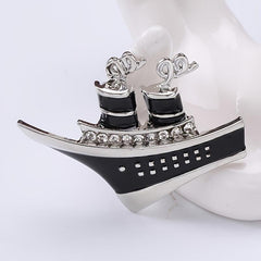 Men's Funky Style Iridescent Rhinestone Brooch Accessory