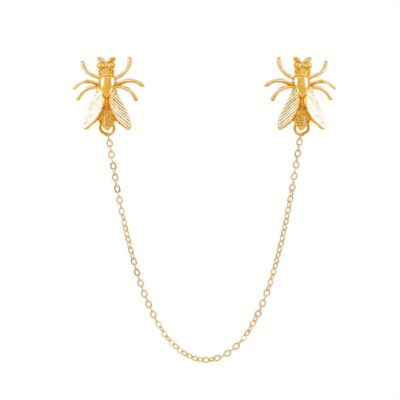 Music Note Snowflake Tassel Chain Brooch Insect Bee Cicada Beetle Tassel Chain