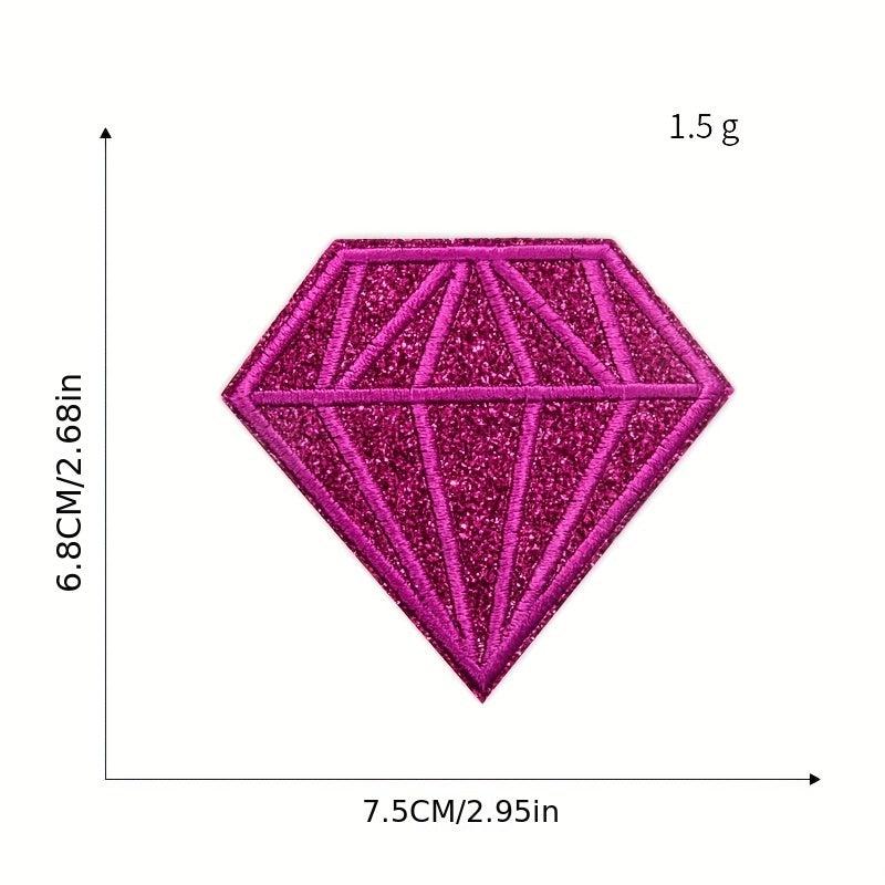 9pcs Colored Diamonds Iron On Patches Girls Clothing Jacket Jeans