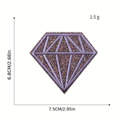 9pcs Colored Diamonds Iron On Patches Girls Clothing Jacket Jeans